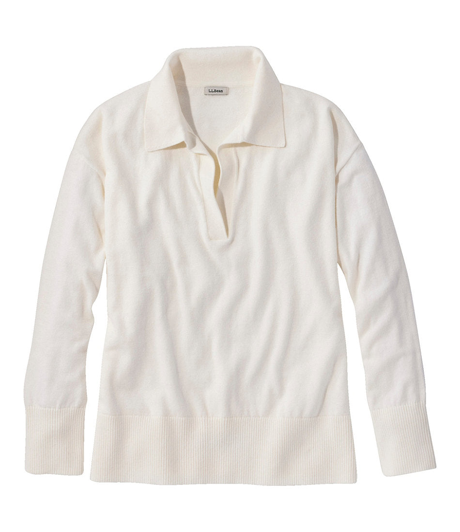 Women's Cotton/Cashmere Sweater Polo