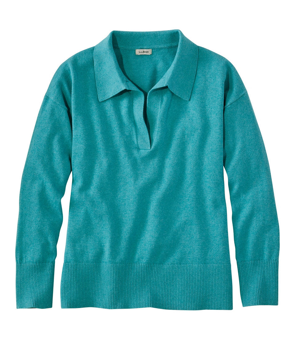 Women's Cotton/Cashmere Sweater Polo