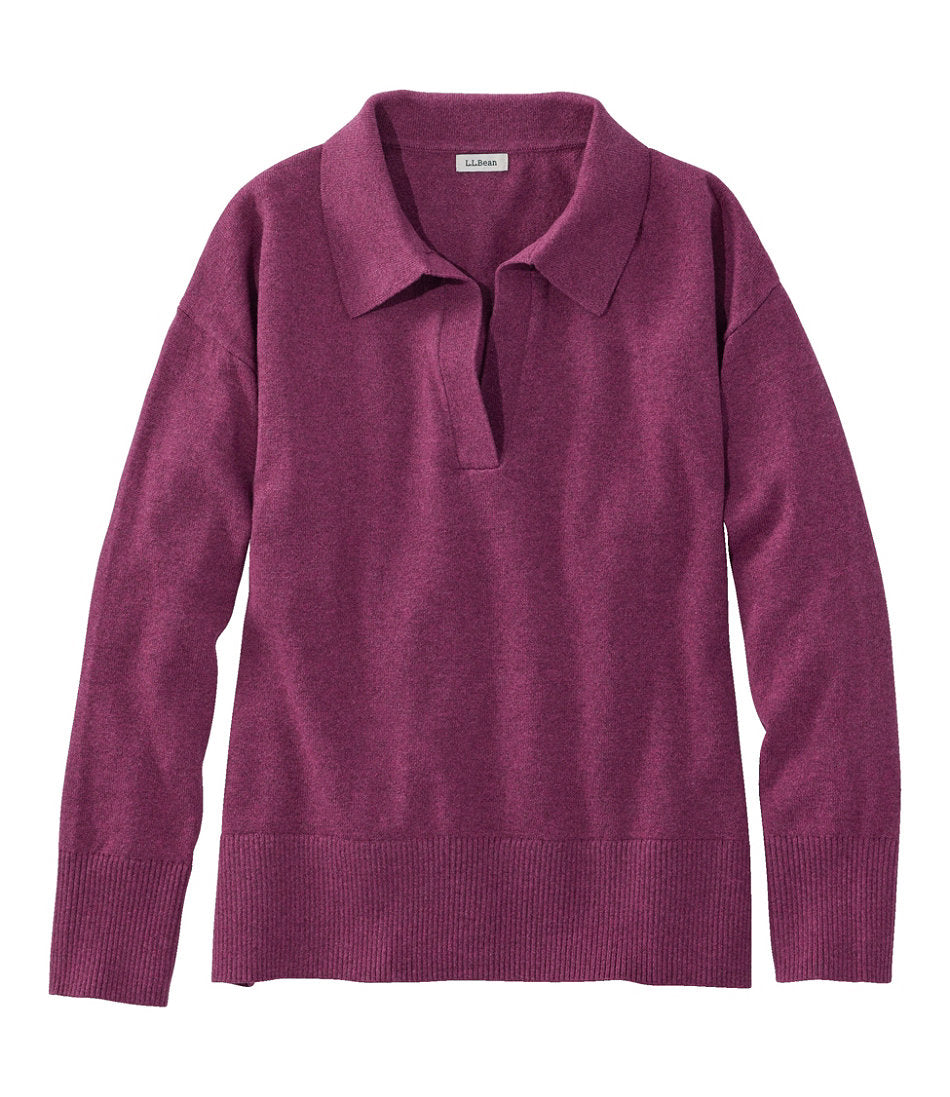 Women's Cotton/Cashmere Sweater Polo