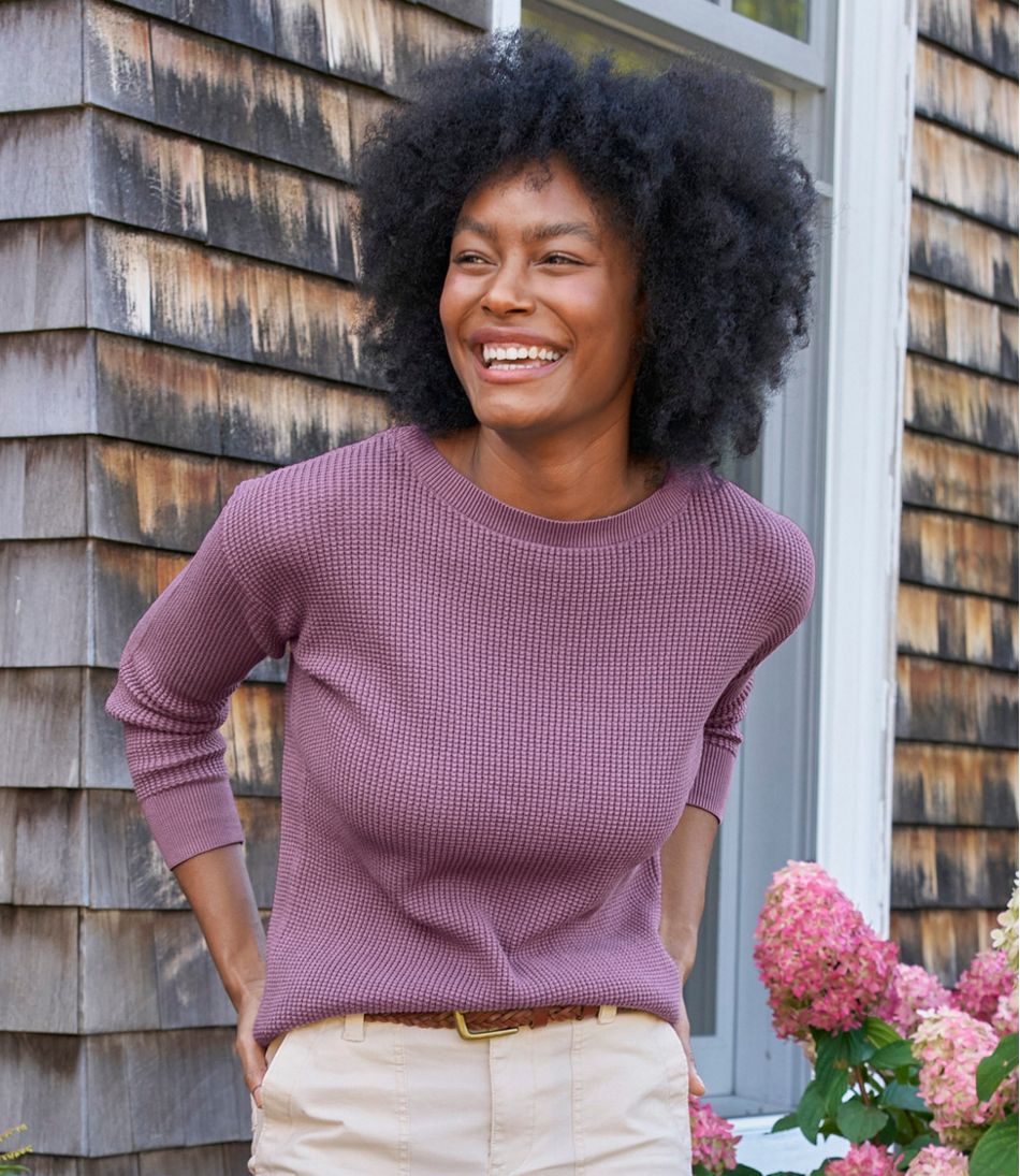 Women's Sunwashed Waffle Sweater Pullover