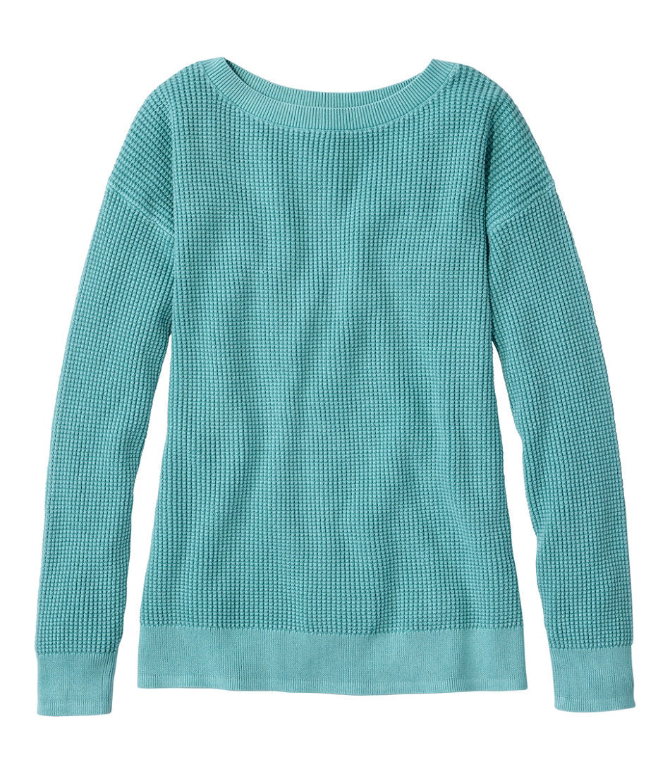 Women's Sunwashed Waffle Sweater Pullover