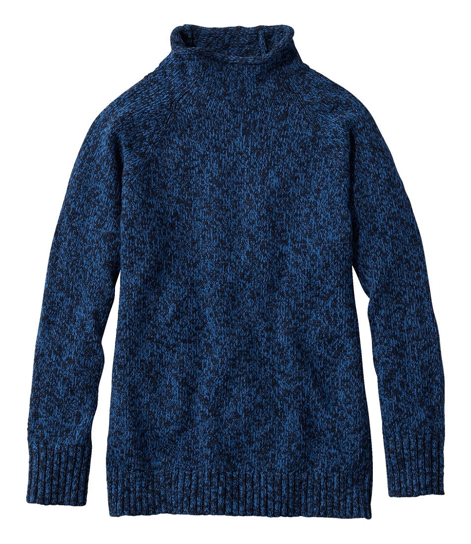 Women's Cotton Ragg Sweater Funnelneck Pullover