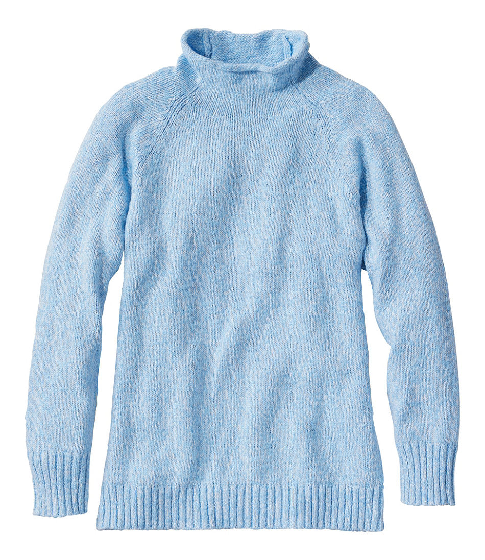Women's Cotton Ragg Sweater Funnelneck Pullover