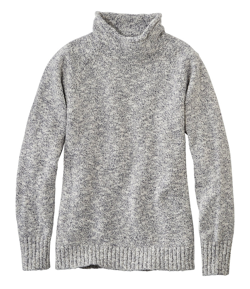 Women's Cotton Ragg Sweater Funnelneck Pullover