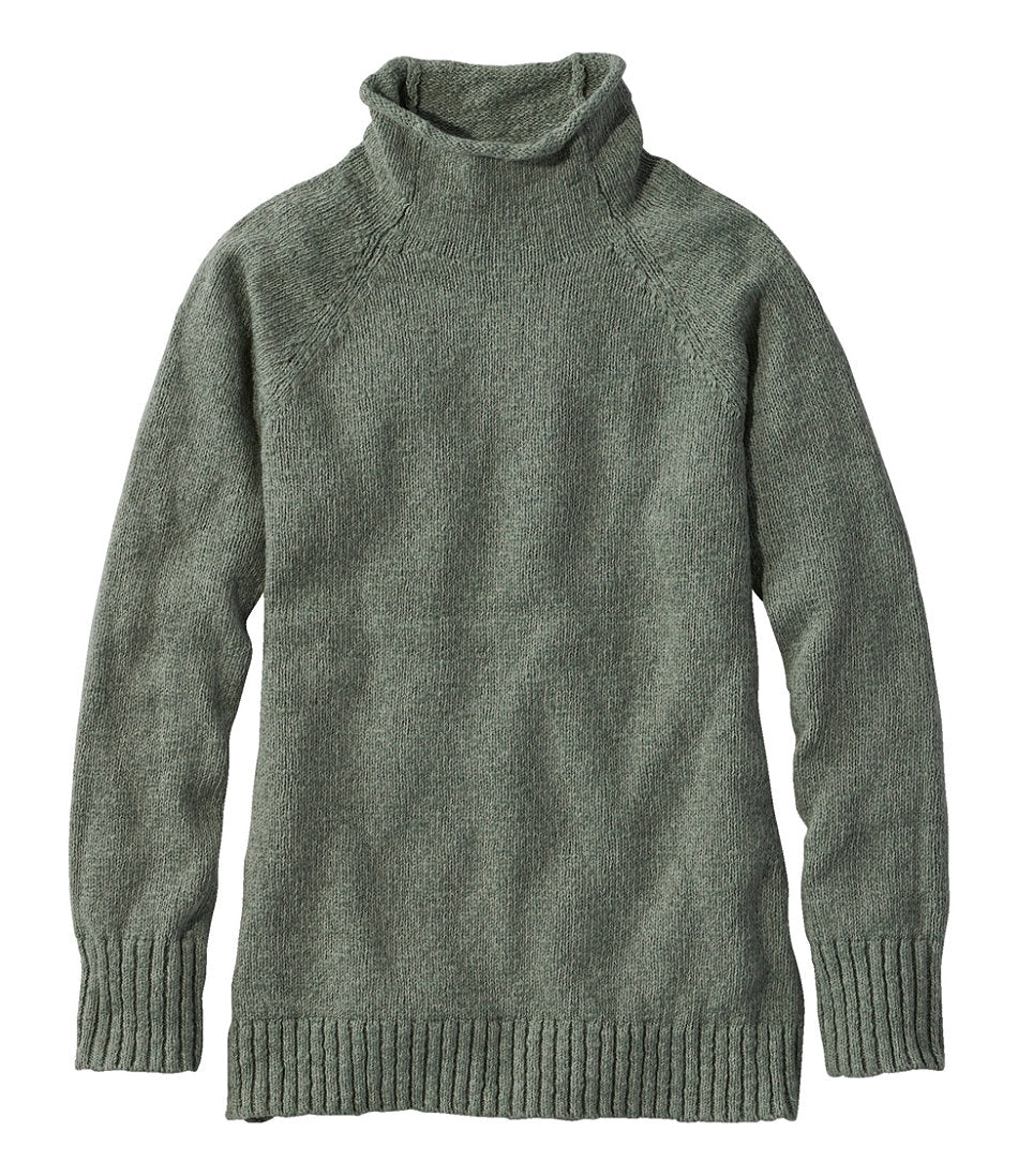 Women's Cotton Ragg Sweater Funnelneck Pullover