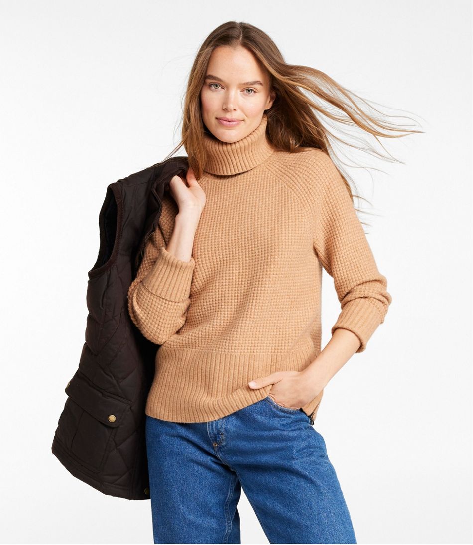 Women's SuperSoft Waffle Sweater Turtleneck