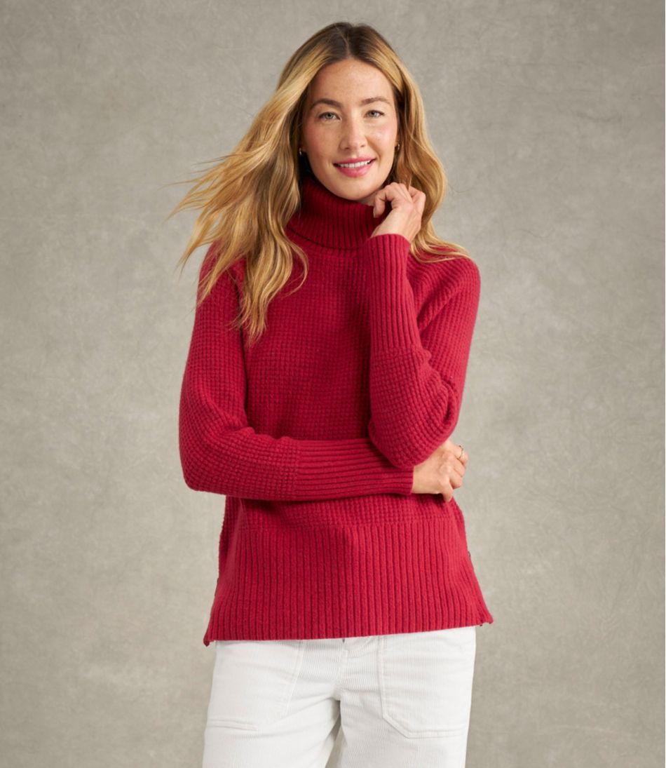 Women's SuperSoft Waffle Sweater Turtleneck
