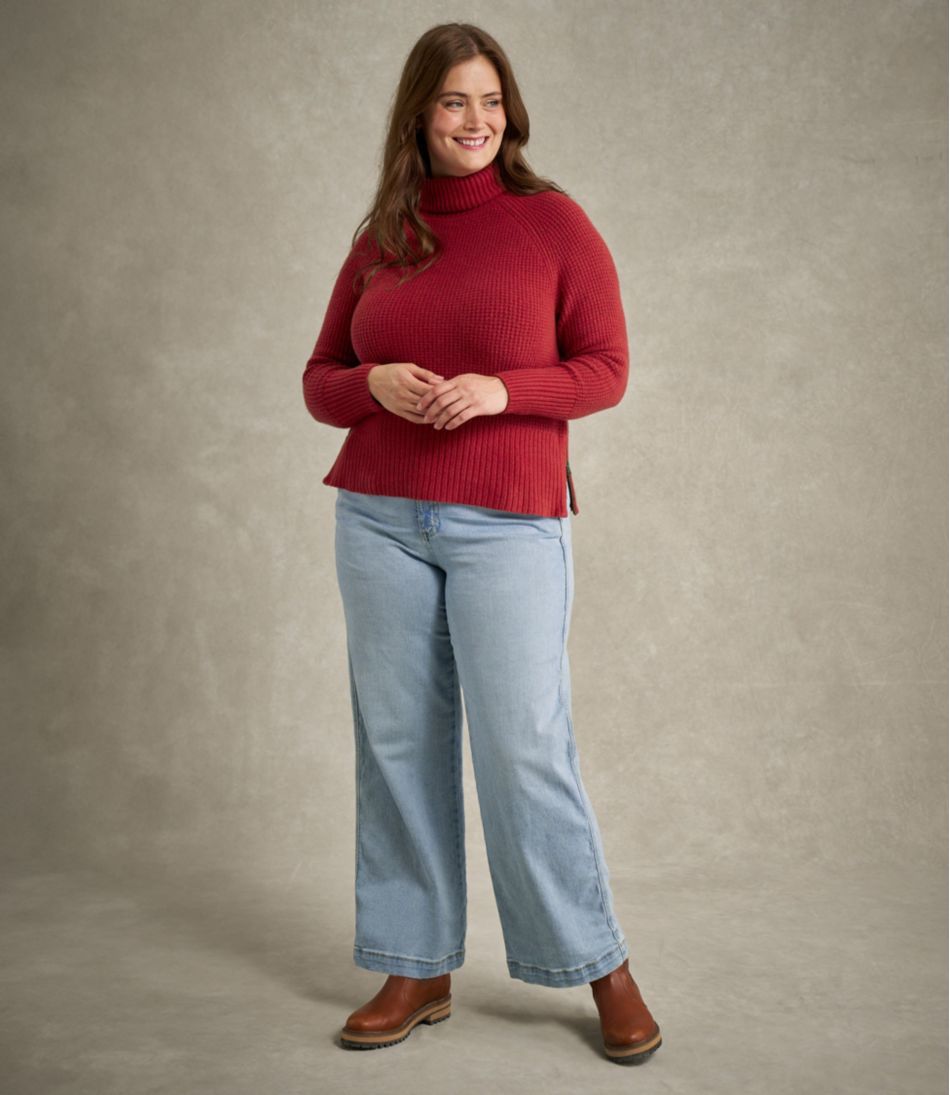 Women's SuperSoft Waffle Sweater Turtleneck