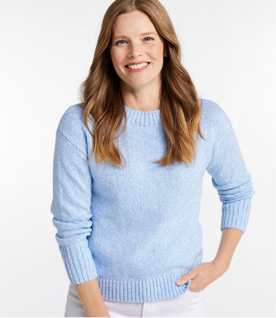 Crewneck Women's Cotton Ragg Sweater