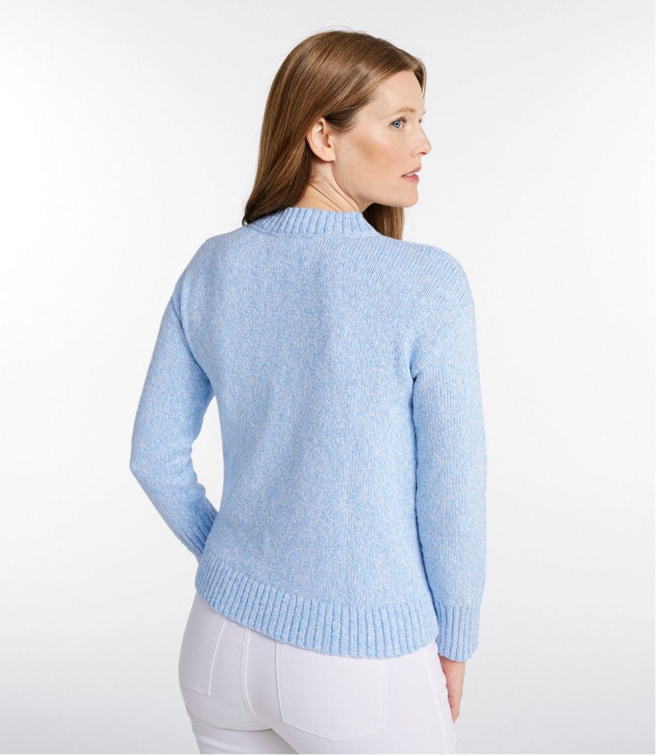 Crewneck Women's Cotton Ragg Sweater