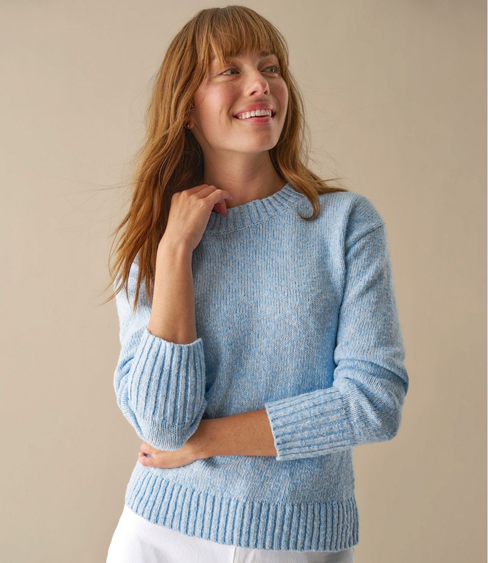 Crewneck Women's Cotton Ragg Sweater
