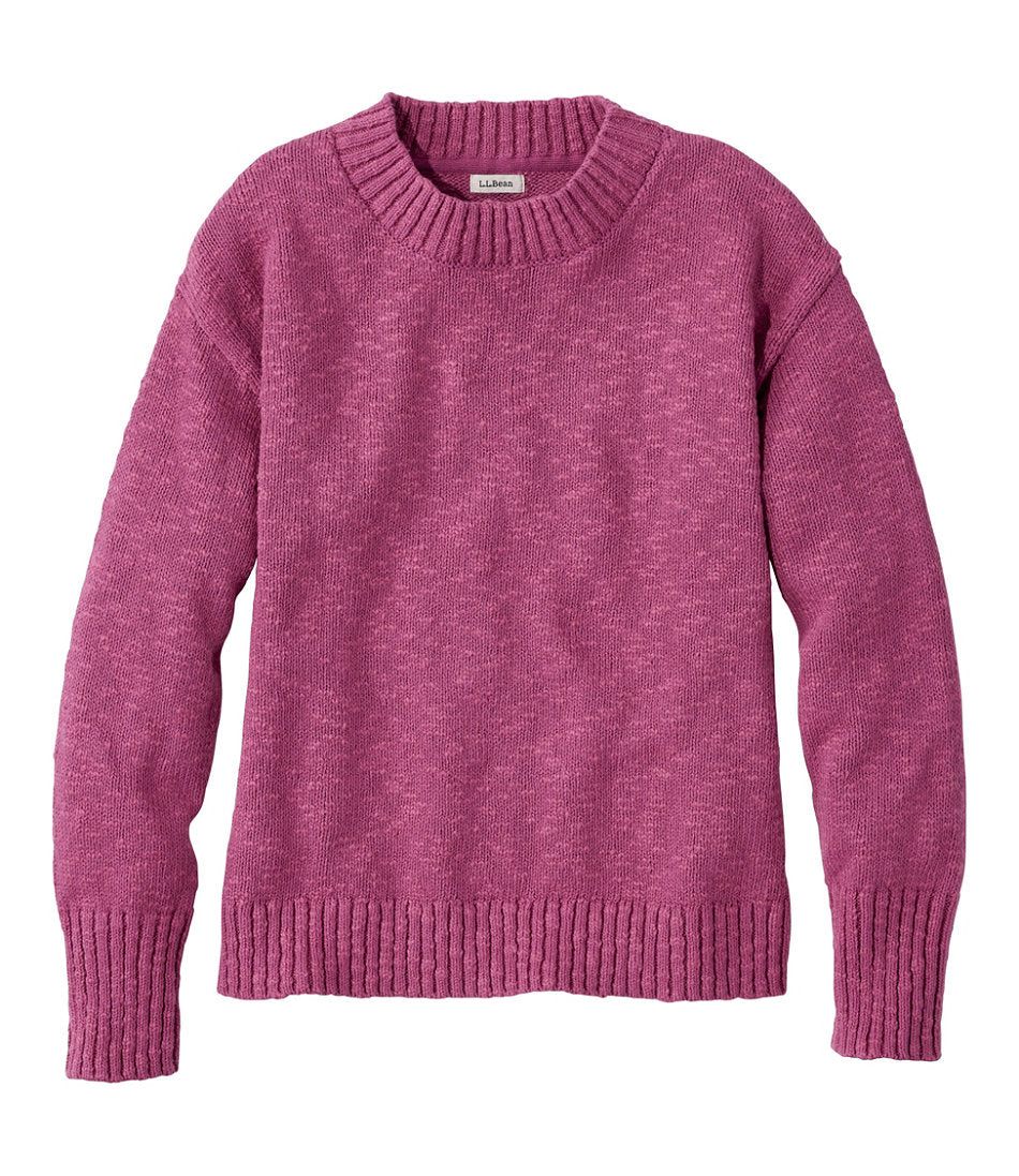 Crewneck Women's Cotton Ragg Sweater
