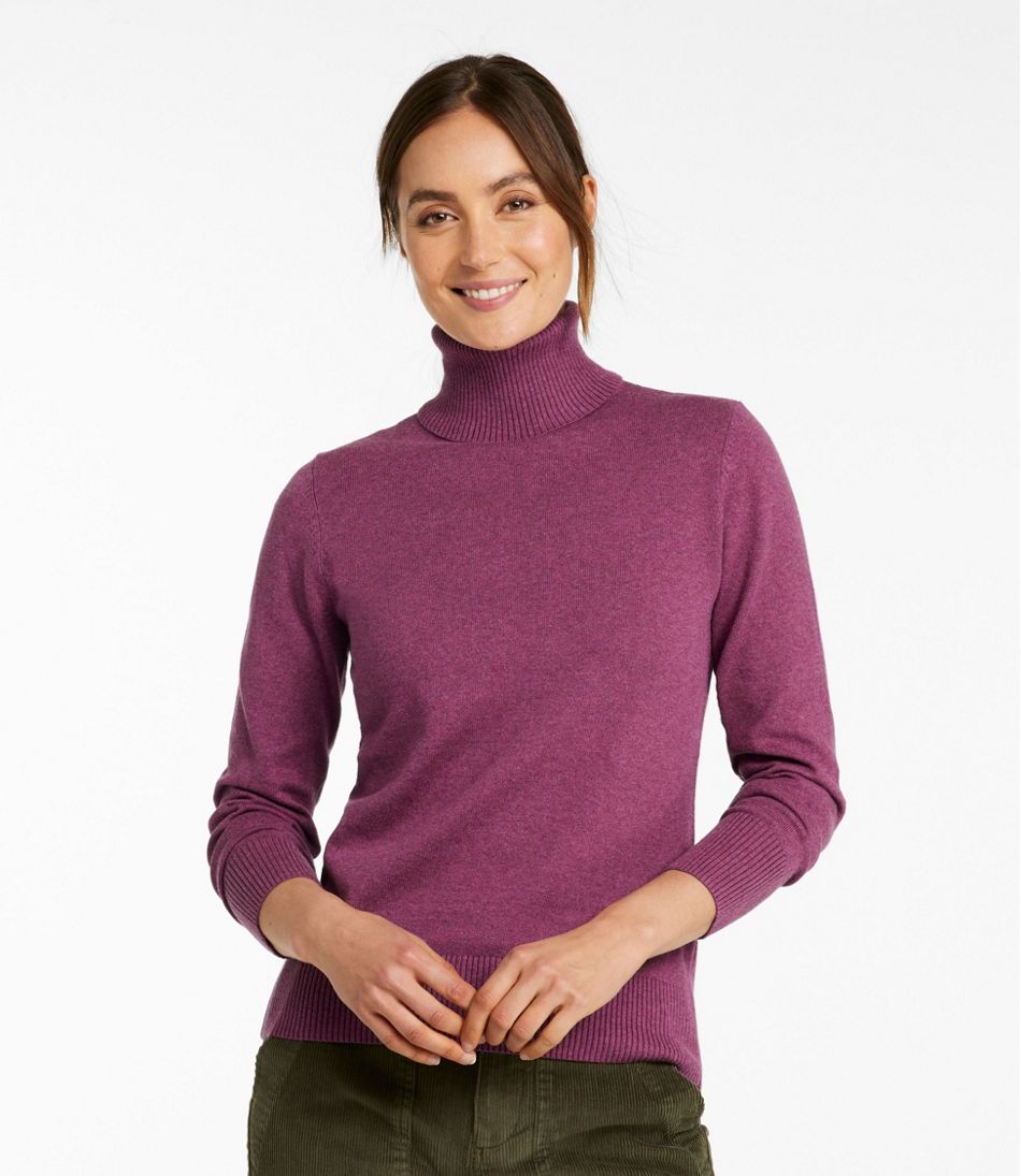Turtleneck Women's Cotton/Cashmere Sweater