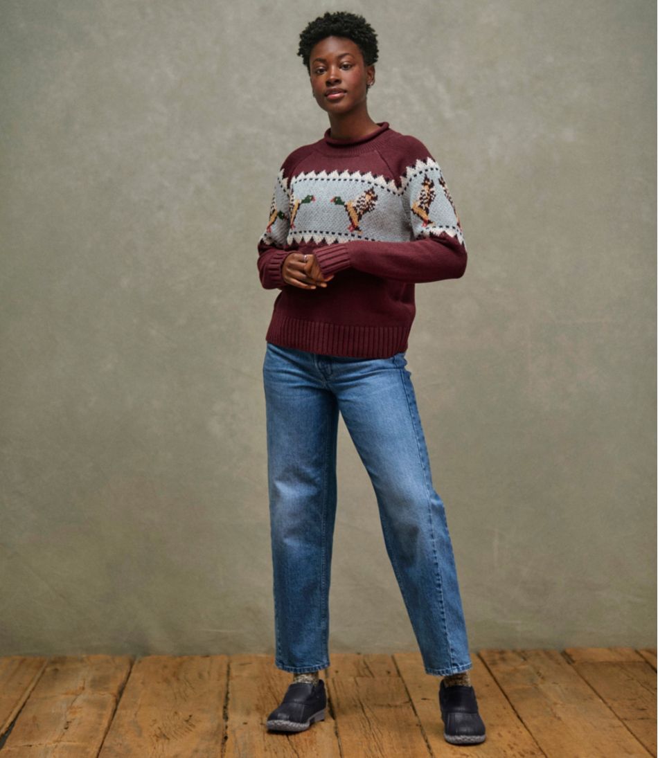 Women's Signature Original Cotton Sweater Rollneck Novelty