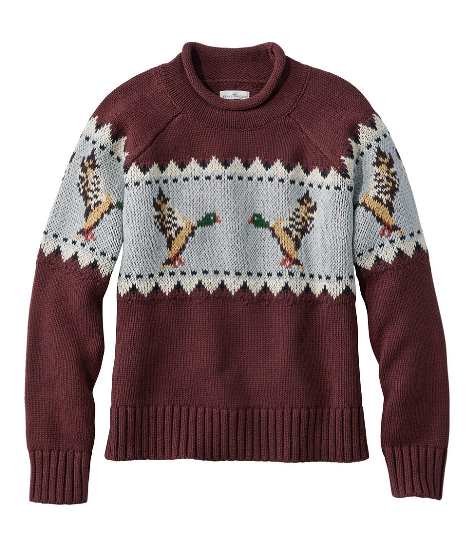 Women's Signature Original Cotton Sweater Rollneck Novelty