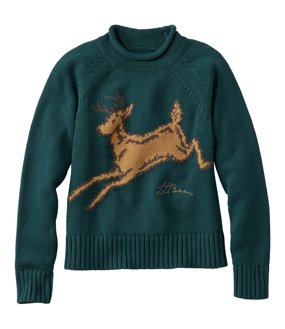 Women's Signature Original Cotton Sweater Rollneck Novelty