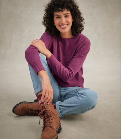 Women's Cotton/Cashmere Sweater, Crewneck