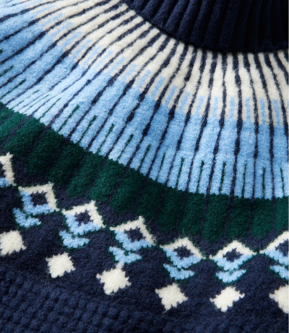 Turtleneck Fair Isle Women's SuperSoft Waffle Sweater