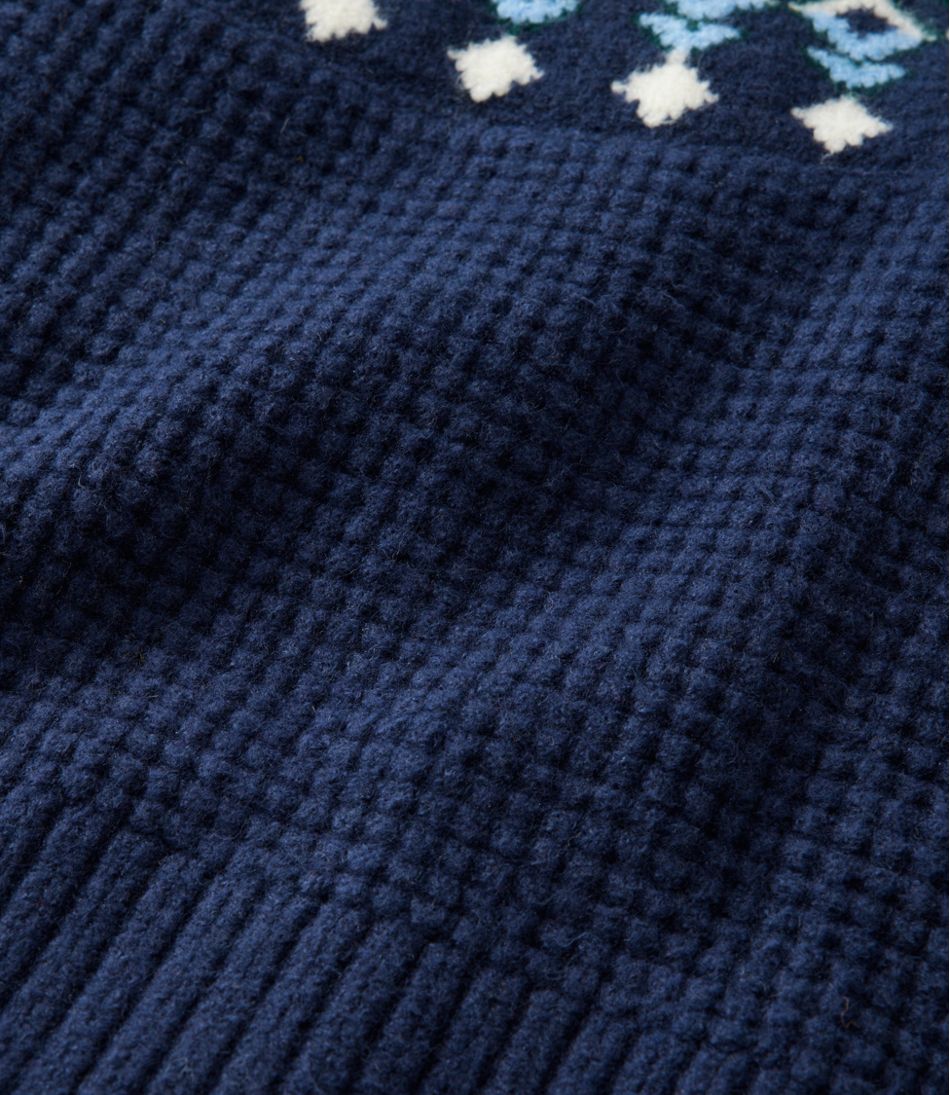 Turtleneck Fair Isle Women's SuperSoft Waffle Sweater