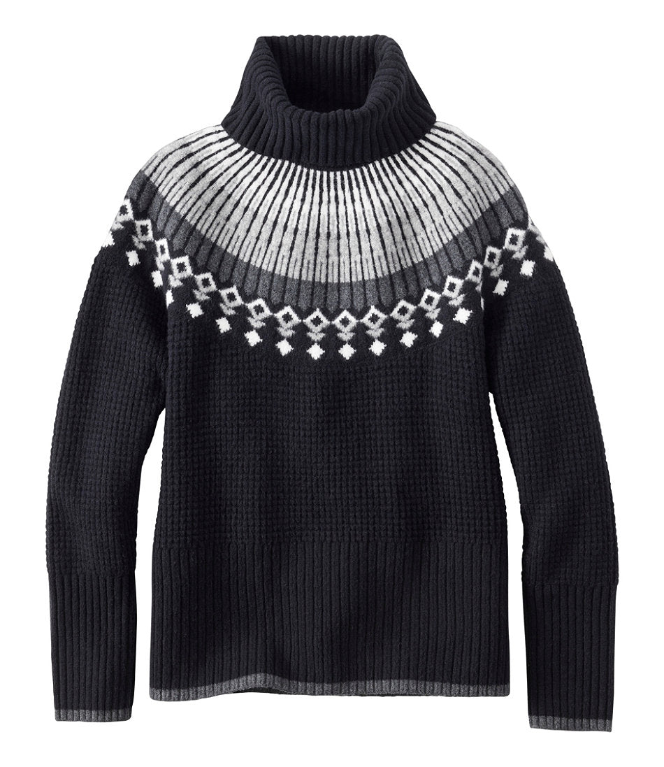 Turtleneck Fair Isle Women's SuperSoft Waffle Sweater