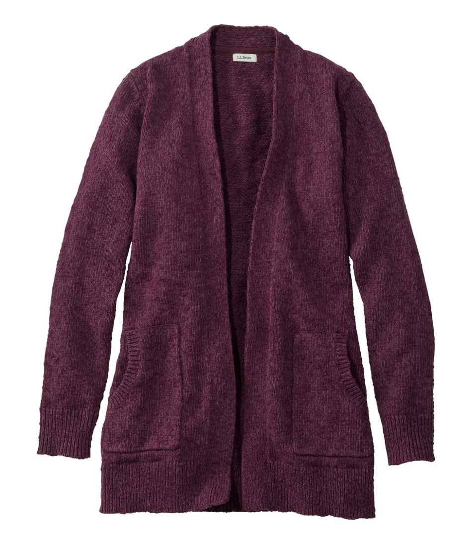 Open Cardigan Women's Cotton Ragg Sweater