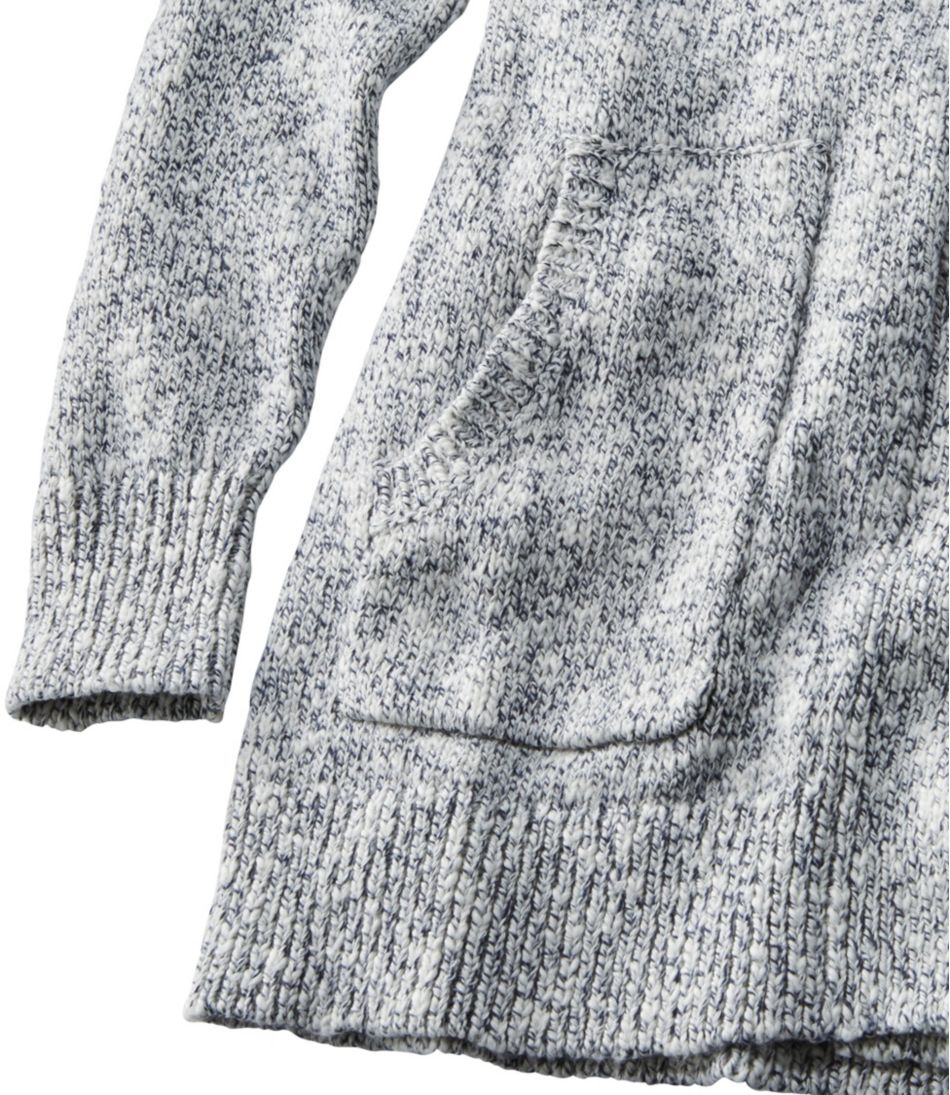 Open Cardigan Women's Cotton Ragg Sweater