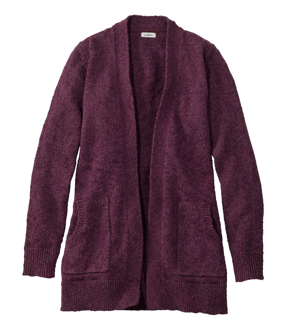 Open Cardigan Women's Cotton Ragg Sweater
