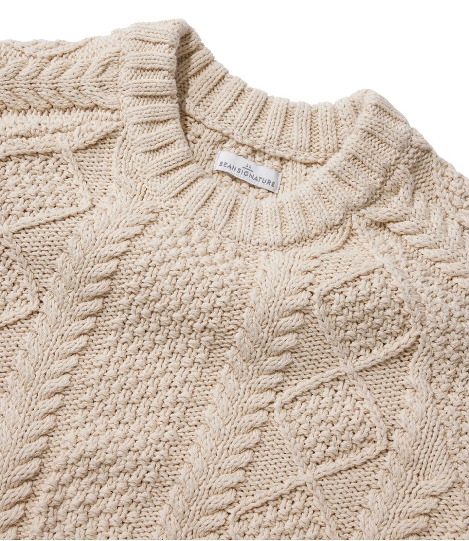 Women's Signature Cotton Fisherman Sweater Crewneck