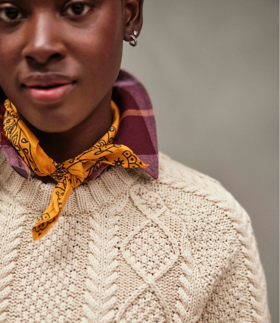 Women's Signature Cotton Fisherman Sweater Crewneck