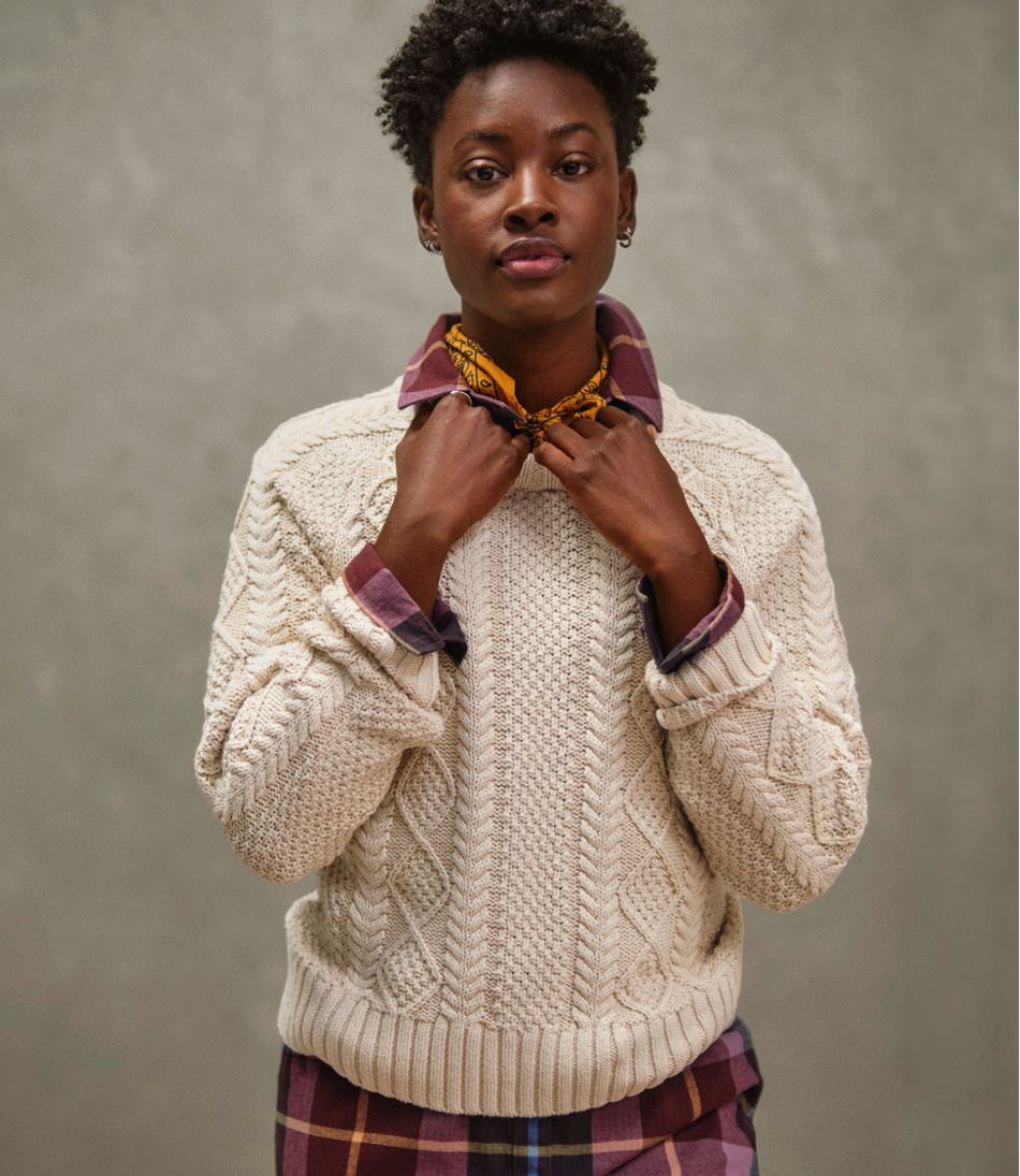 Women's Signature Cotton Fisherman Sweater Crewneck