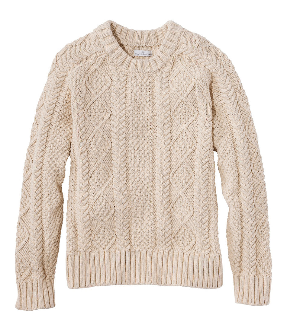 Women's Signature Cotton Fisherman Sweater Crewneck