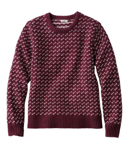 Women's Bean's Classic Ragg Wool Sweater, Crewneck Bird's-Eye