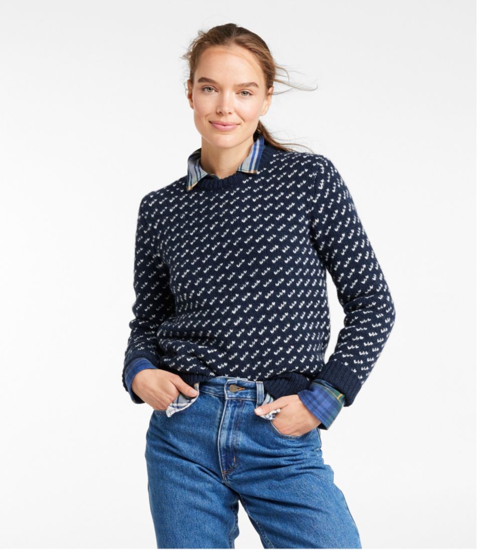 Crewneck Bird's-Eye Women's Bean's Classic Ragg Wool Sweater