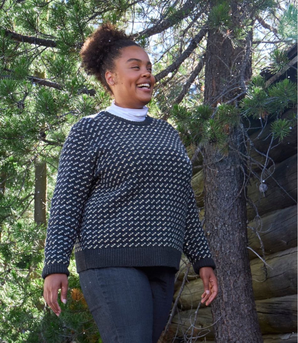 Crewneck Bird's-Eye Women's Bean's Classic Ragg Wool Sweater