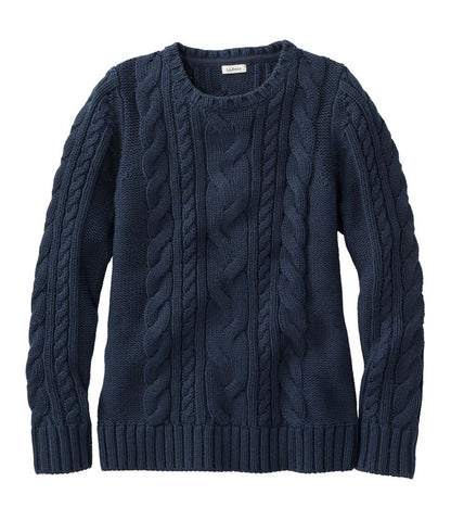 Women's Double L® Cable Sweater, Crewneck