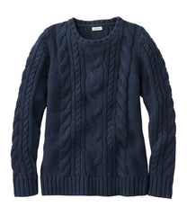 Crewneck Women's Double L® Cable Sweater