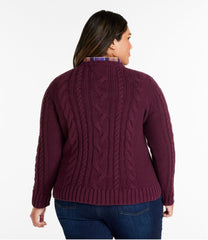 Crewneck Women's Double L® Cable Sweater