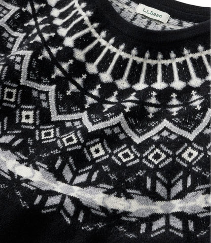 Women's Classic Cashmere Sweater, Crewneck Fair Isle