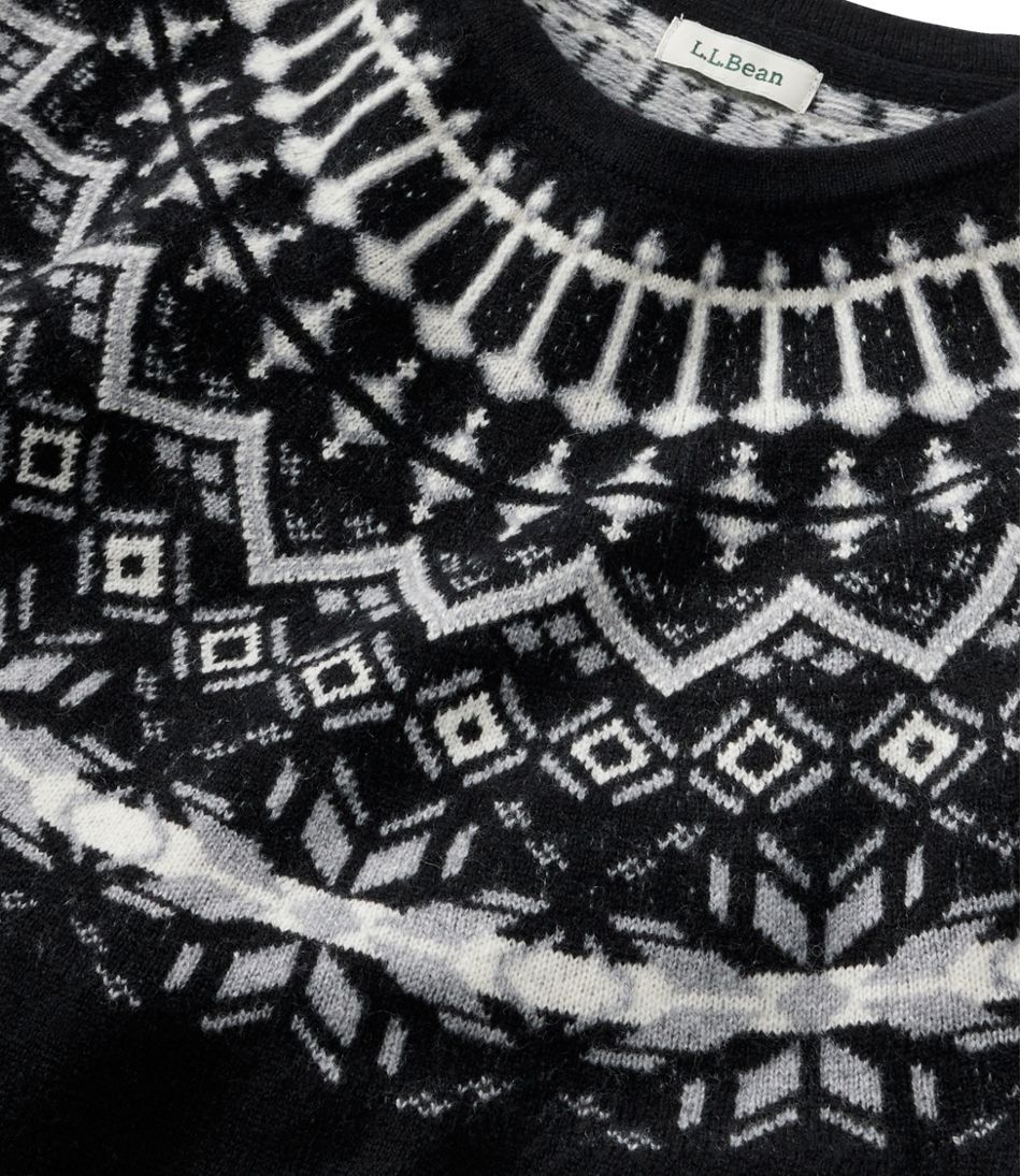 Crewneck Fair Isle Women's Classic Cashmere Sweater