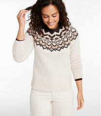 Women's Bean's Classic Ragg Wool Sweater Crewneck Fair Isle