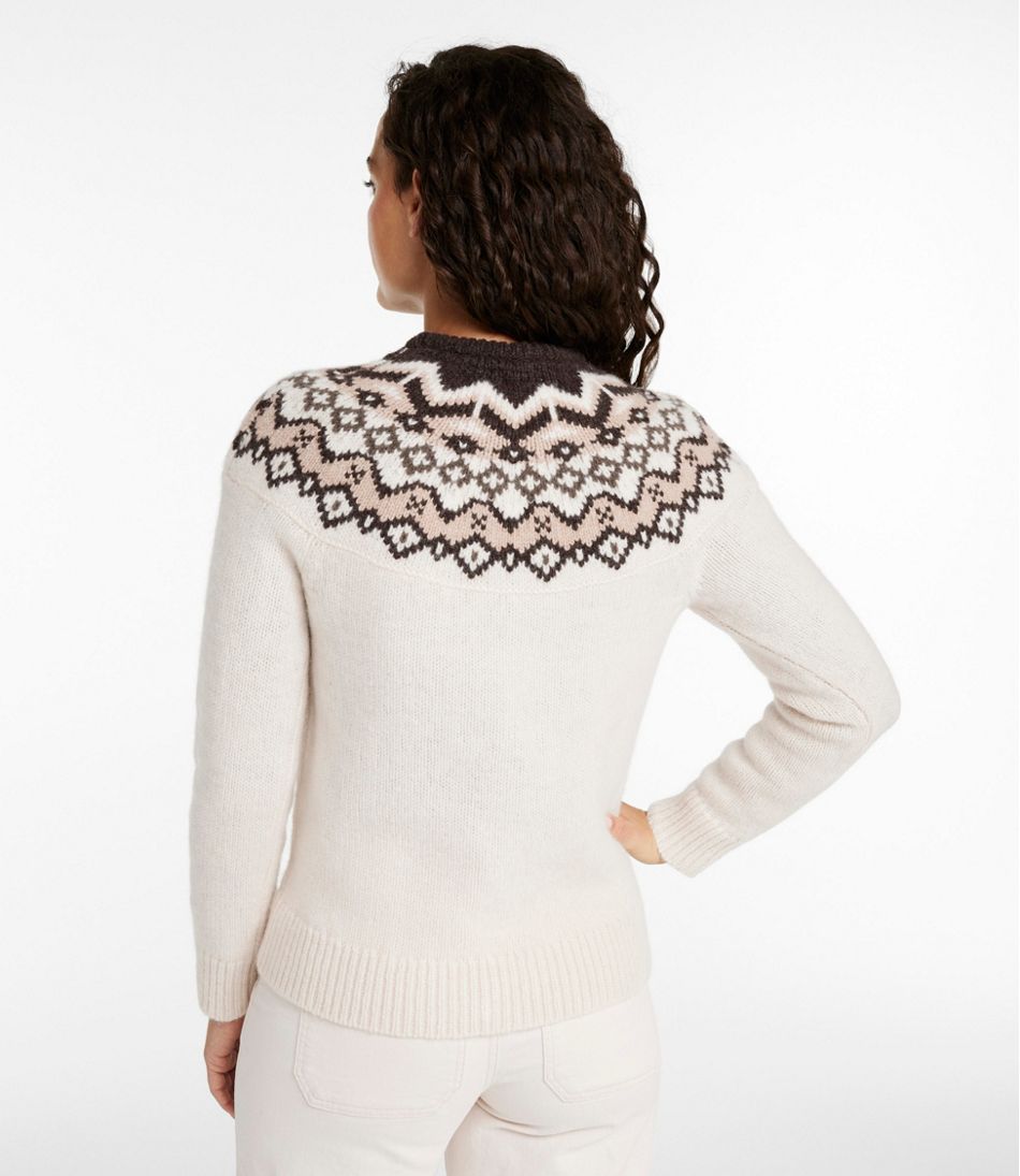 Women's Bean's Classic Ragg Wool Sweater Crewneck Fair Isle