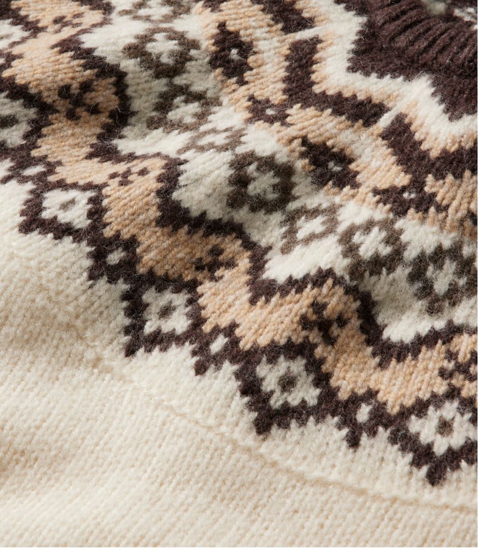 Women's Bean's Classic Ragg Wool Sweater Crewneck Fair Isle