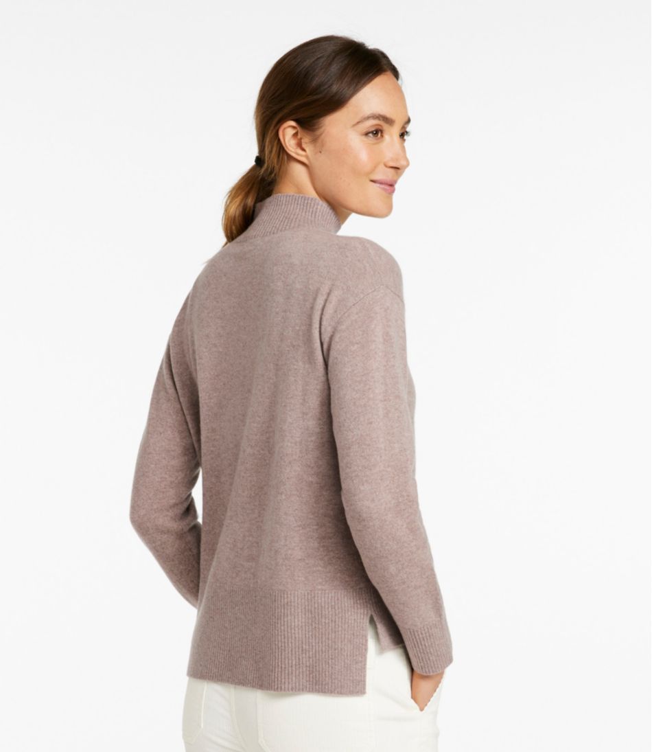 Women's Classic Cashmere Sweater Relaxed Mockneck