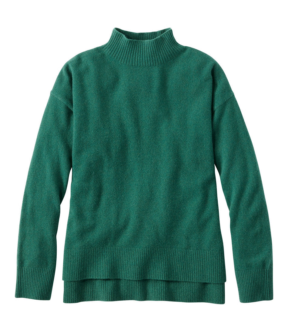 Women's Classic Cashmere Sweater Relaxed Mockneck