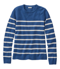 Crewneck Stripe Women's Classic Cashmere Sweater
