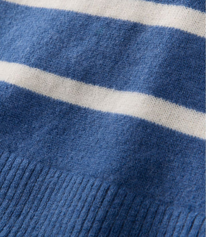 Women's Classic Cashmere Sweater, Crewneck Stripe