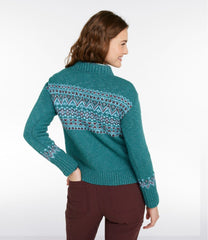 Women's Cotton Ragg Sweater Crewneck Fair Isle