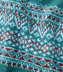 Women's Cotton Ragg Sweater Crewneck Fair Isle