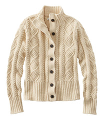 Short Cardigan Women's Signature Cotton Fisherman Sweater