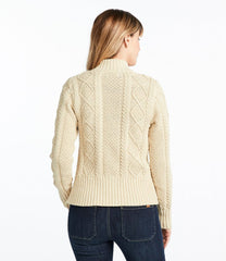 Short Cardigan Women's Signature Cotton Fisherman Sweater